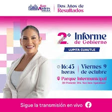 Lupita Cuautle rinde segundo informe en San Andrés Cholula 1 Lupita Cuautle segundo informe 2