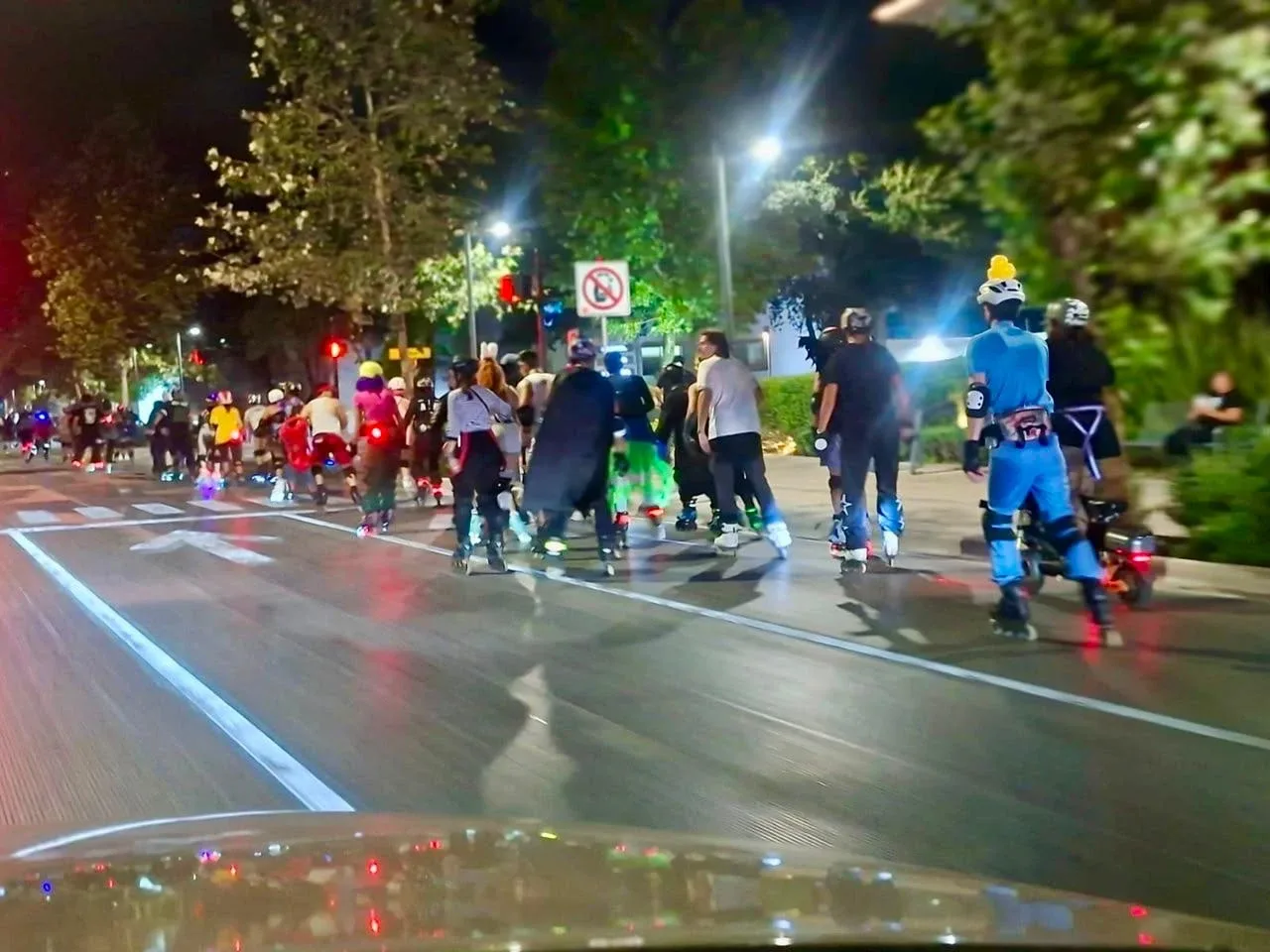 24 patinadores detenidos en San Pedro por circular sin permiso