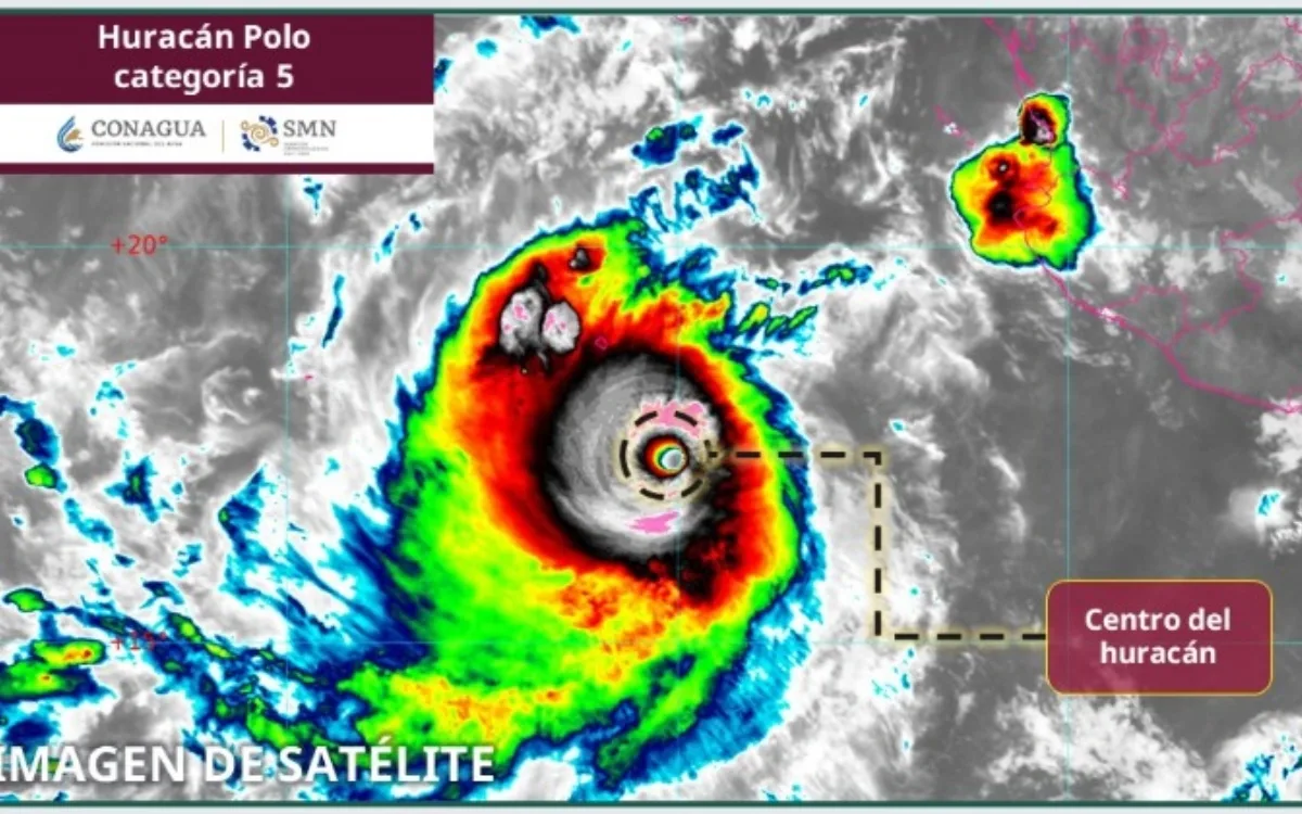 Huracán Polo categoría 5 amenaza con lluvias intensas a 17 estados