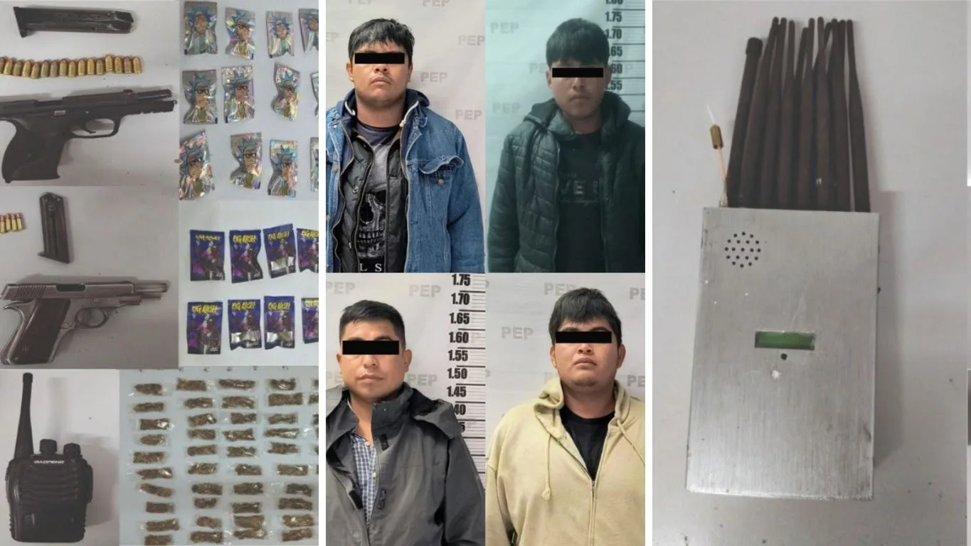 Detienen a cuatro integrantes de “Los Pocholos” en Puebla