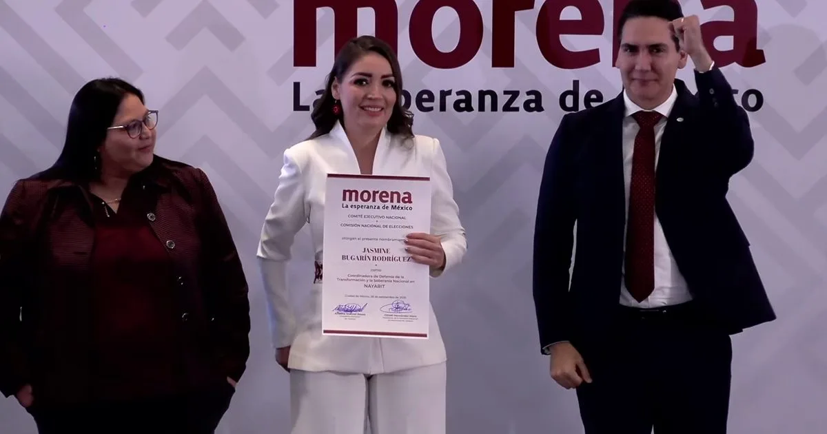 Jasmine María Bugarín es designada coordinadora de Morena en Nayarit