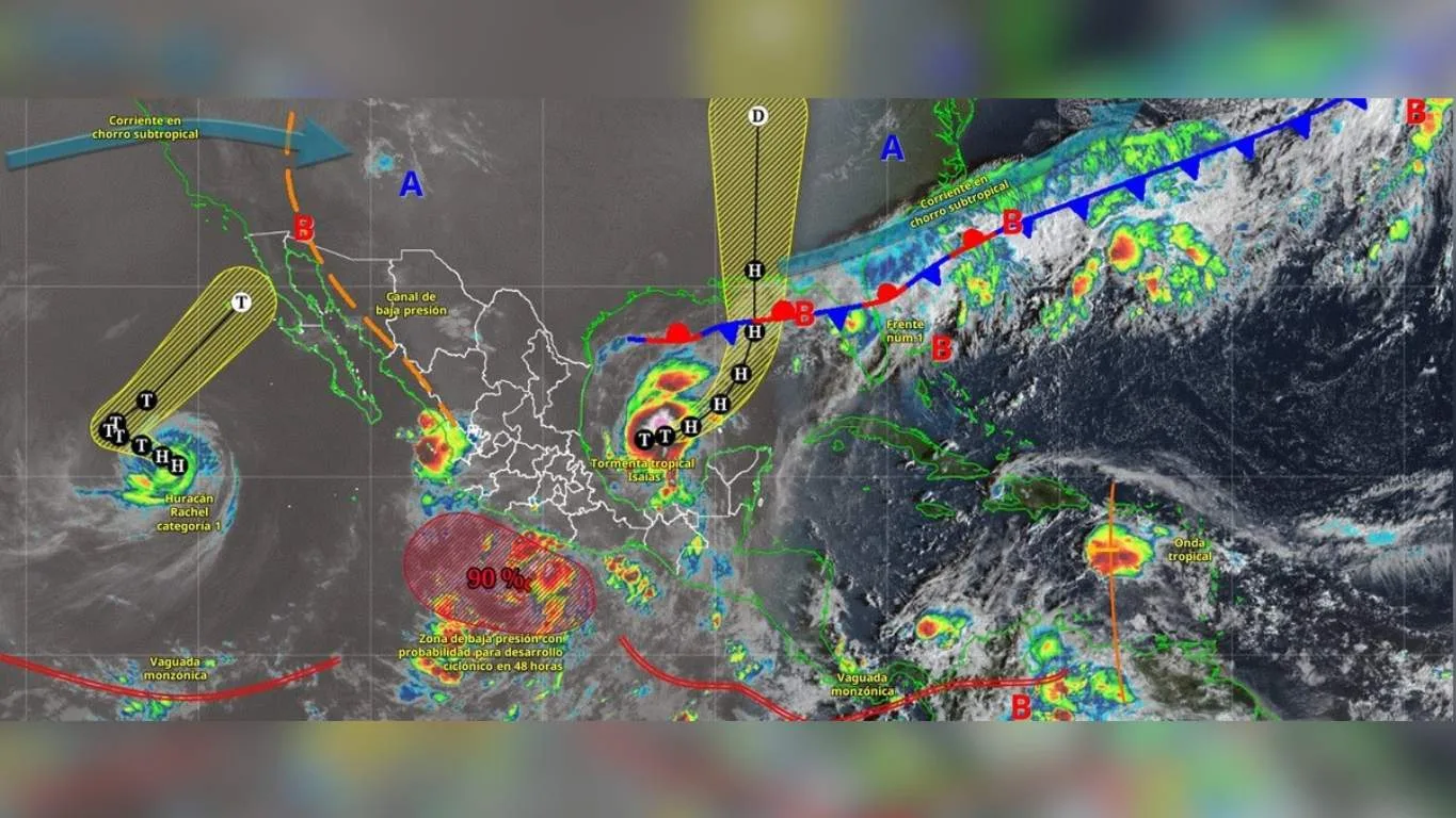 Tormenta tropical Isaías se intensifica y amenaza al sureste mexicano
